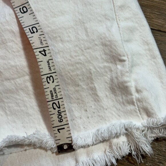 Levi's 501 women's white denim button fly cut off Daisy Duke shorts sz 29 - Picture 7 of 14